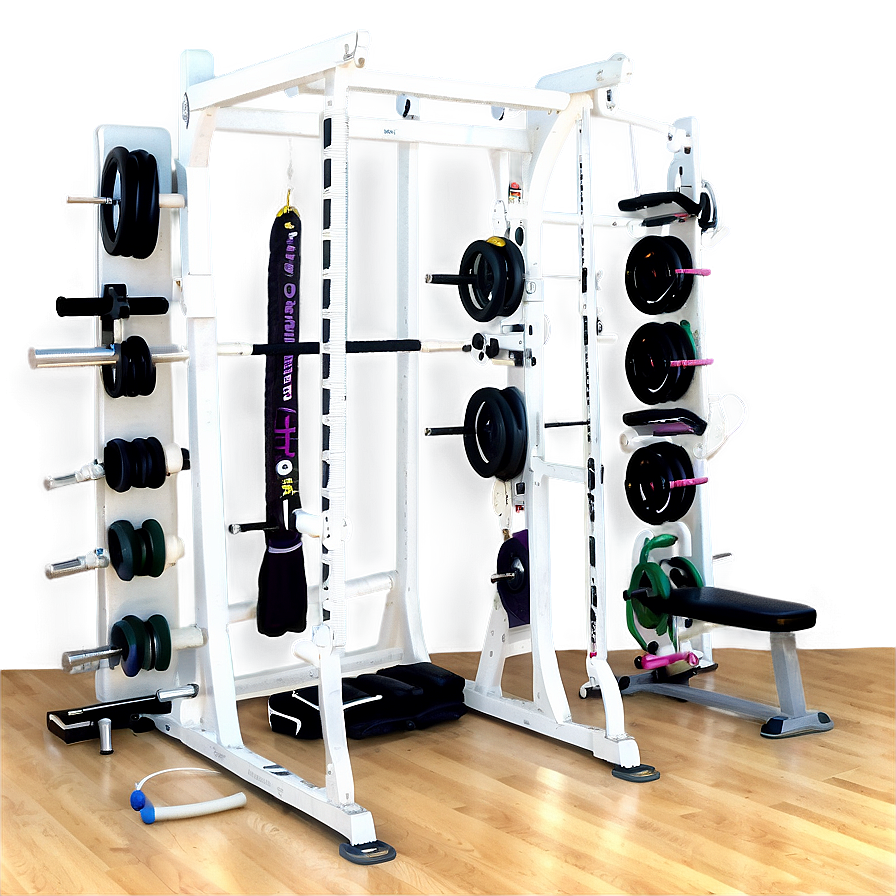 Organized Home Gym Equipment Png 11 PNG image