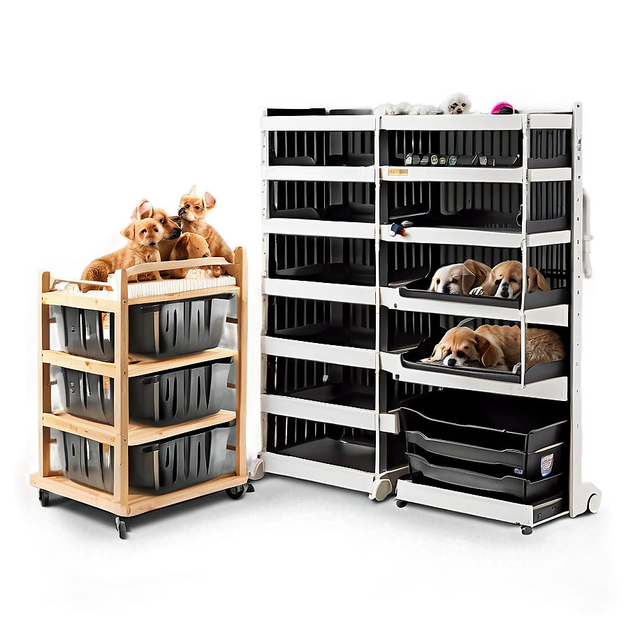 Organized Pet Supplies Corner Png 06212024 PNG image