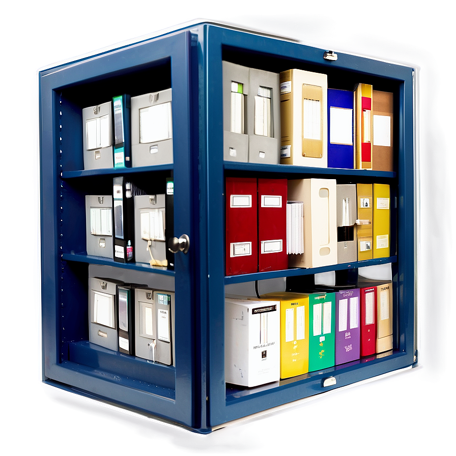 Organized Photo Albums Cabinet Png 06212024 PNG image