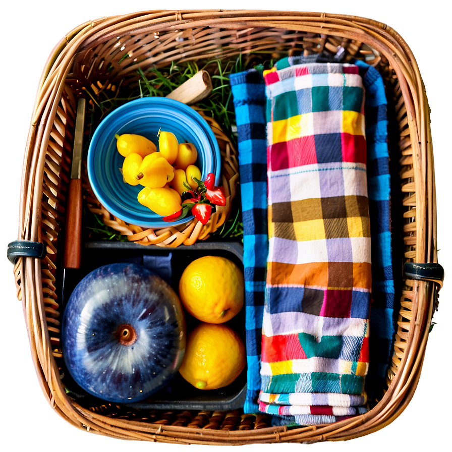 Organized Picnic Basket Png 50 PNG image