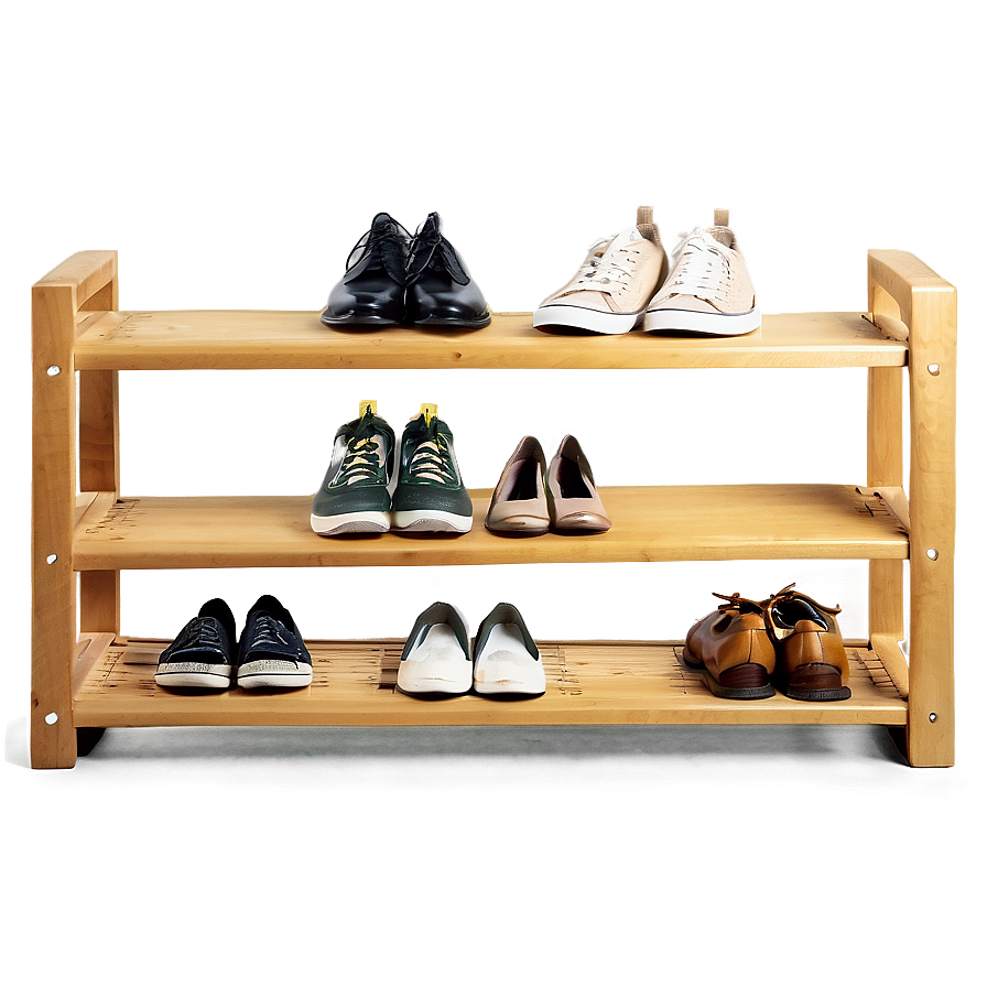 Organized Shoe Rack Png 06212024 PNG image