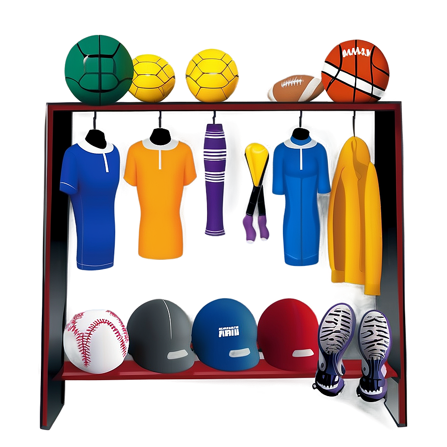 Organized Sports Equipment Closet Png Idv37 PNG image