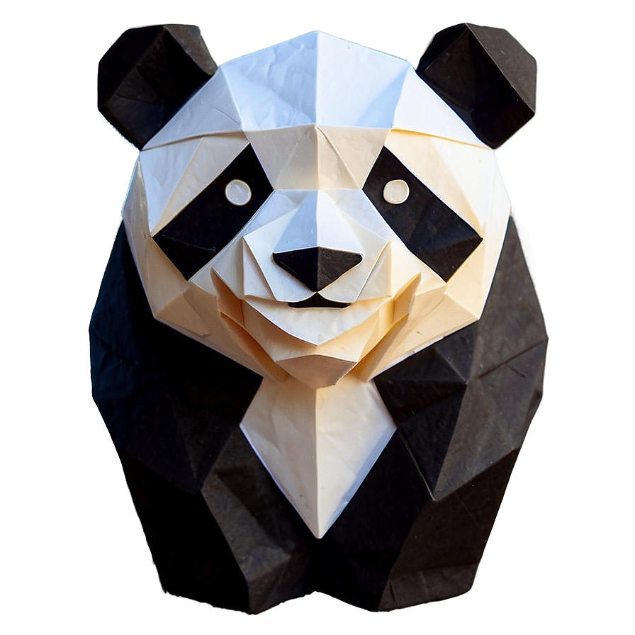 Origami Panda Design Png Sip PNG image