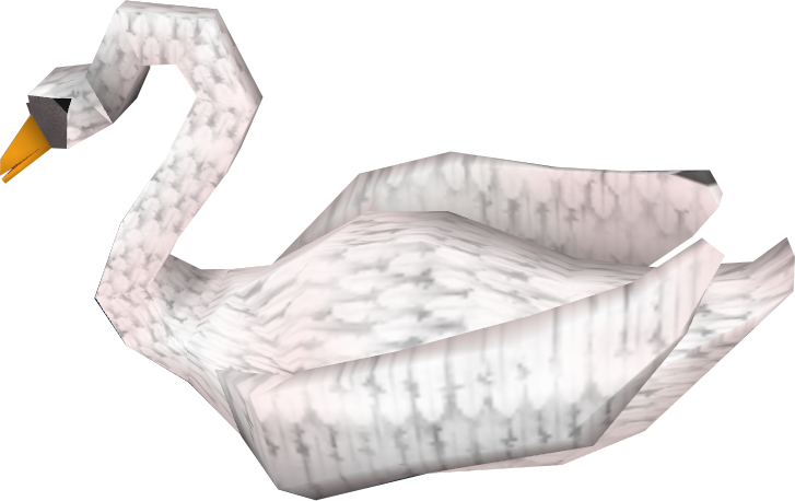 Origami Swan3 D Model PNG image