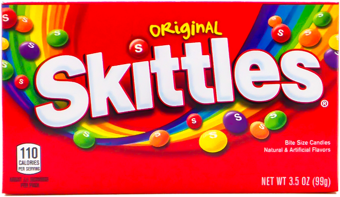 Original Skittles Candy Package PNG image