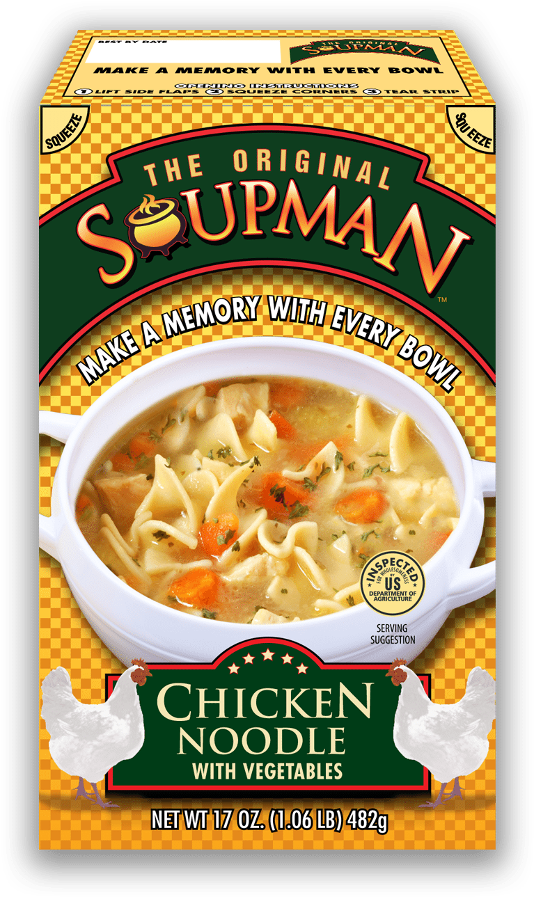 Original Soupman Chicken Noodle Soup Package PNG image