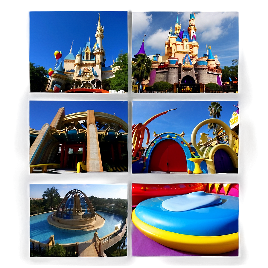 Orlando Theme Parks Collage Png 97 PNG image