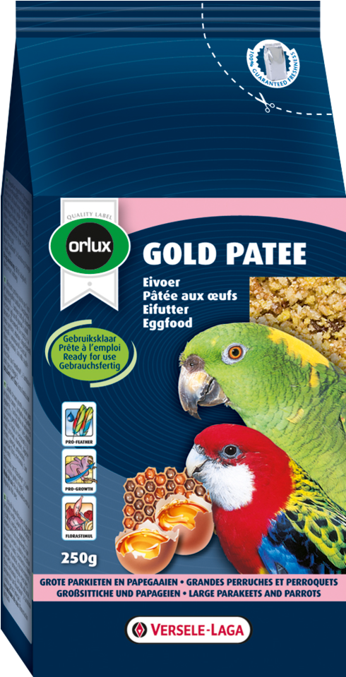 Orlux Gold Patee Parrot Food Packaging PNG image
