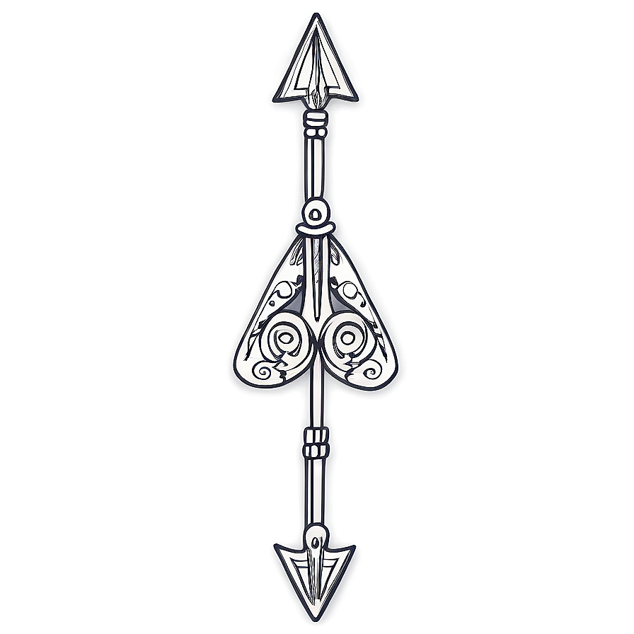 Ornamental Arrow Doodle Png Pav PNG image