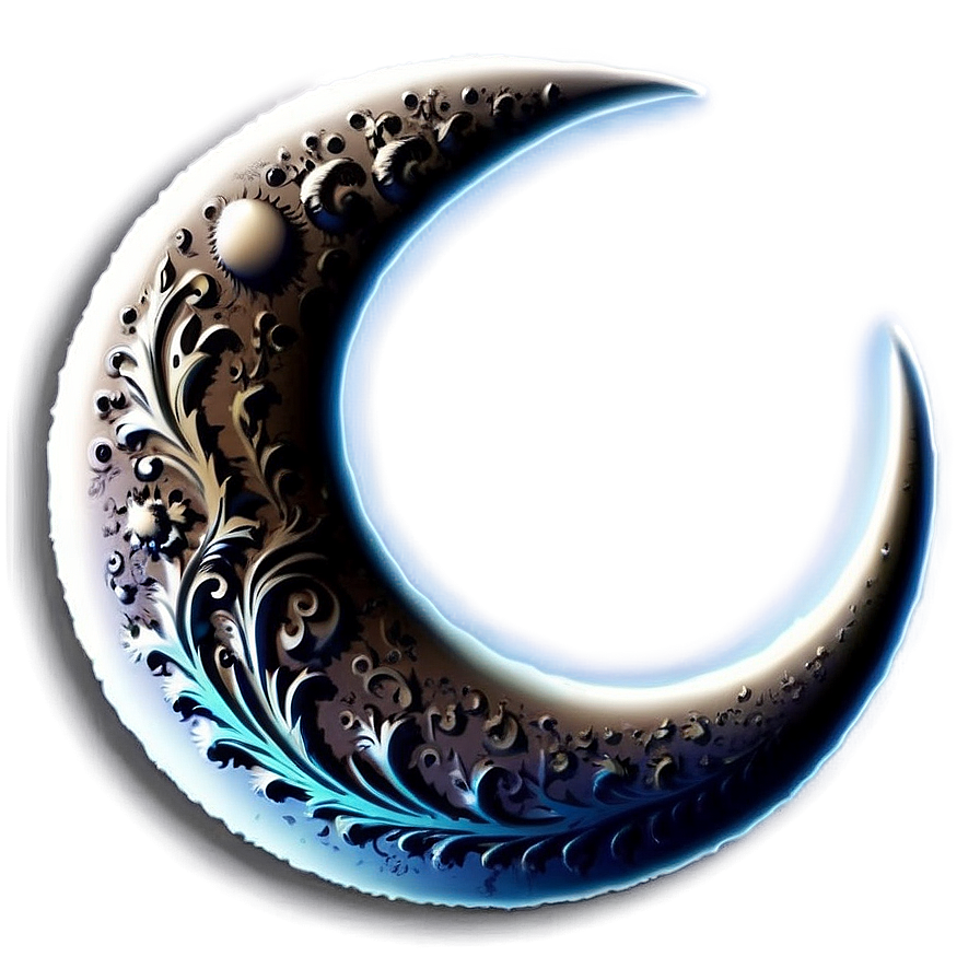 Ornamental Crescent Moon Png Xdg72 PNG image