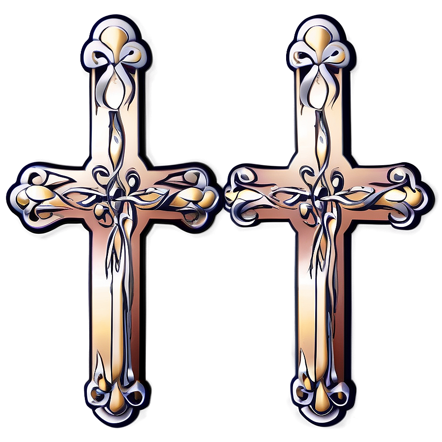 Ornamental Cross Outline Png 57 PNG image