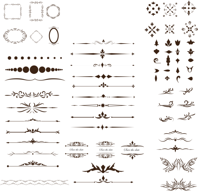 Ornamental Design Vector Elements PNG image