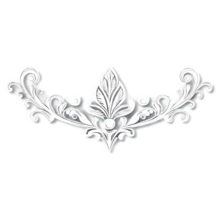 Ornamental Fancy Line Drawing Png Vku24 PNG image