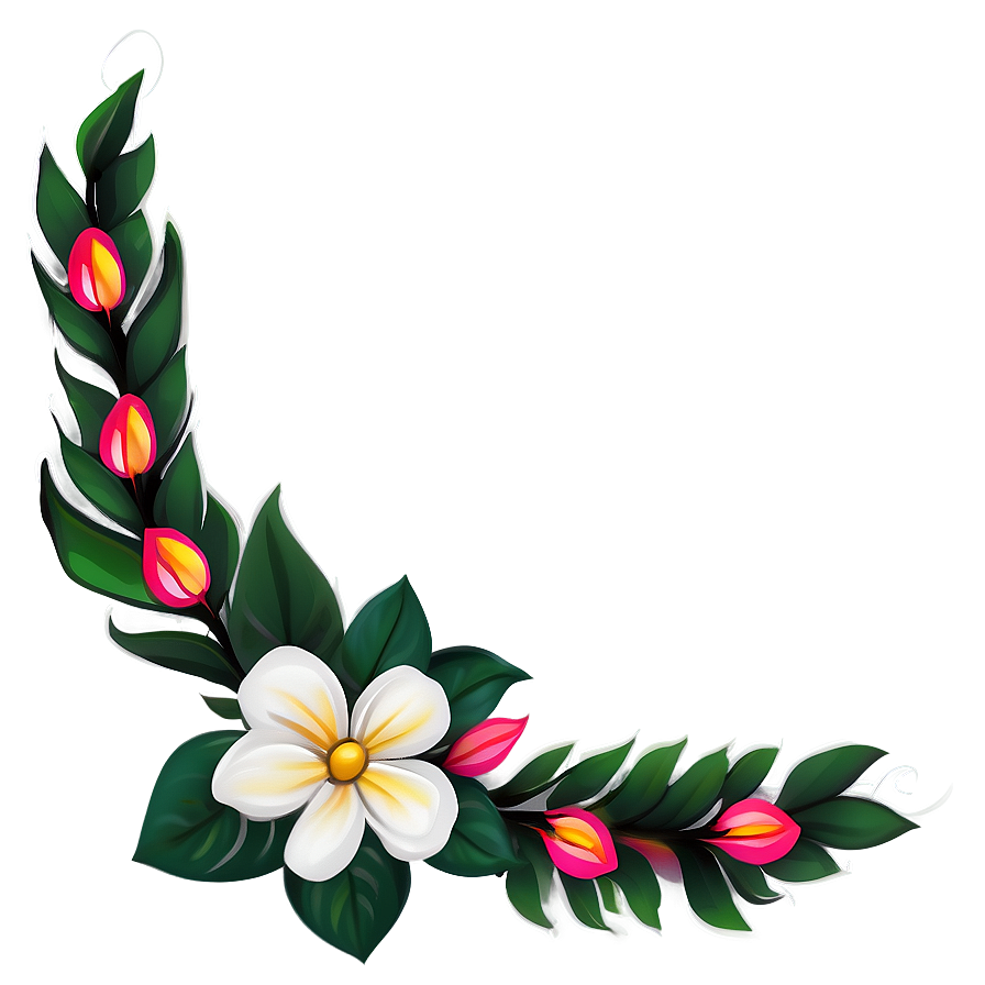 Ornamental Flower Border Png 98 PNG image