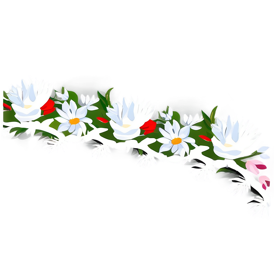 Ornamental Flower Border Png Ldn PNG image