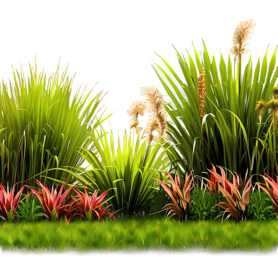 Ornamental Grass Border Png Qeo PNG image