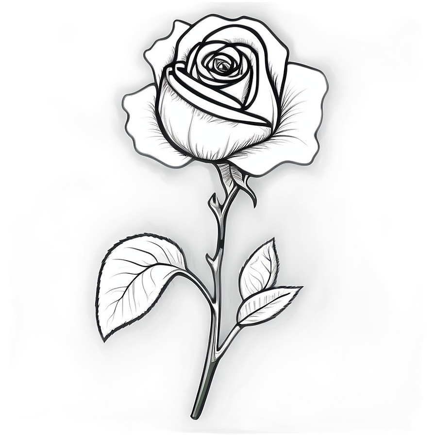 Ornamental Rose Black And White Png 97 PNG image