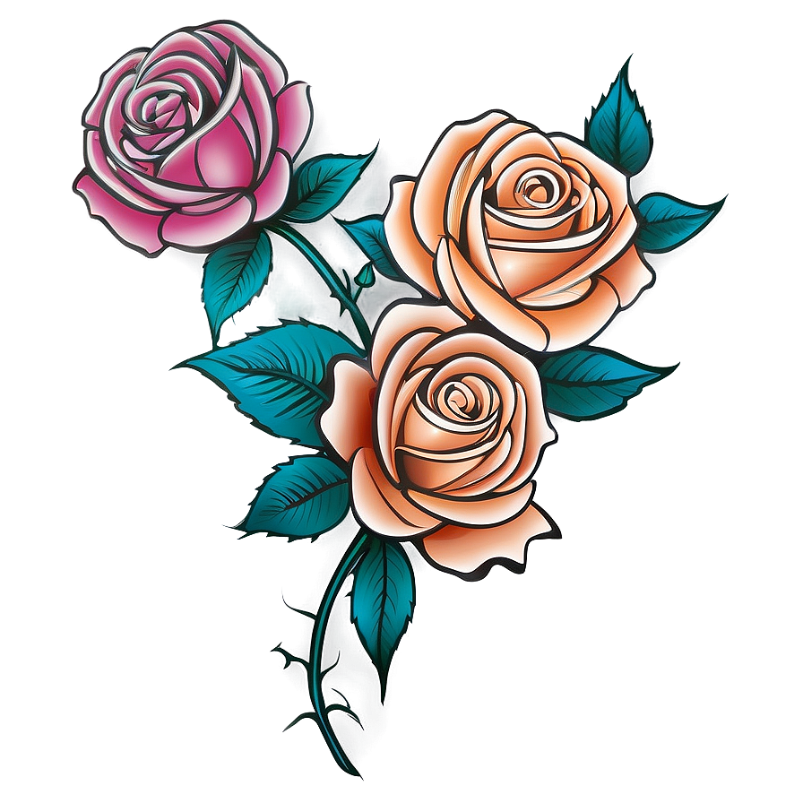 Ornamental Rose Tattoo Image Png Oml59 PNG image