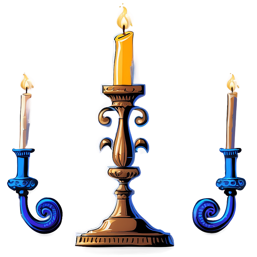 Ornate Candlestick Drawing Png 06262024 PNG image