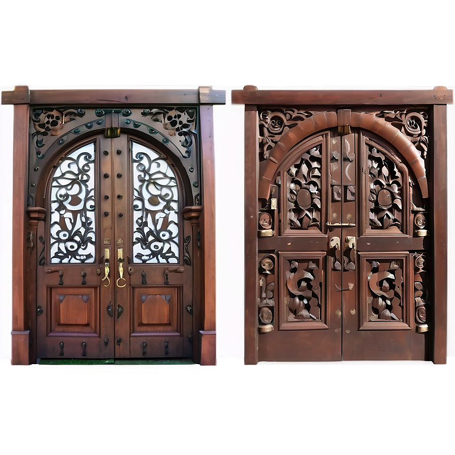 Ornate Carved Door Png Eka PNG image