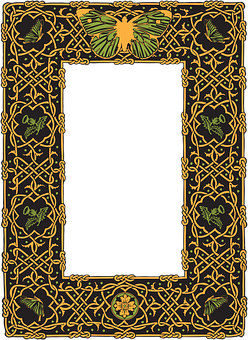 Ornate Celtic Style Frame PNG image