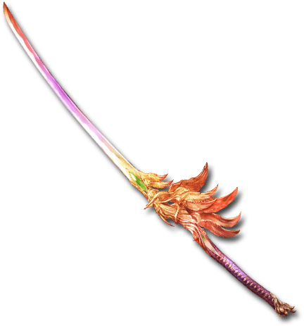Ornate Dragon Katana Sword PNG image
