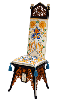 Ornate Embroidered Chair.jpg PNG image
