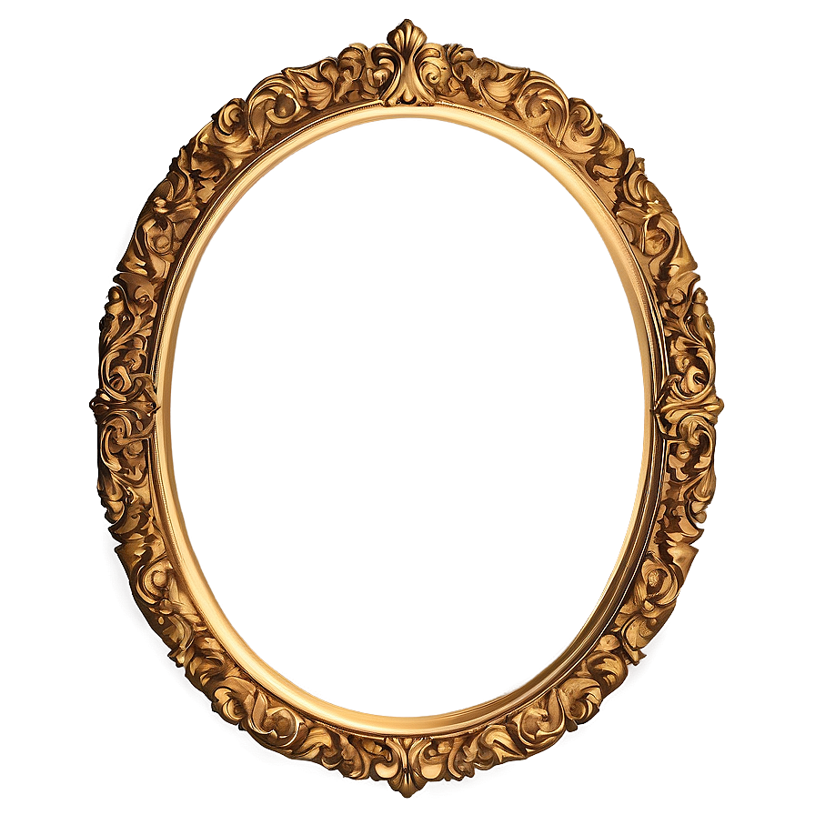 Ornate Gold Frame Art Png Dva55 PNG image