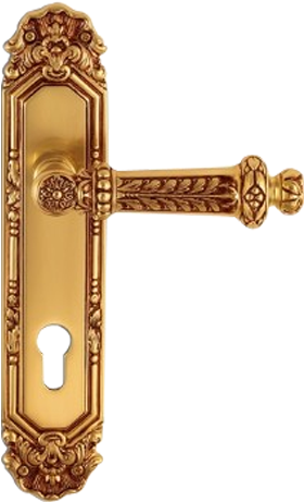 Ornate Golden Door Handle PNG image