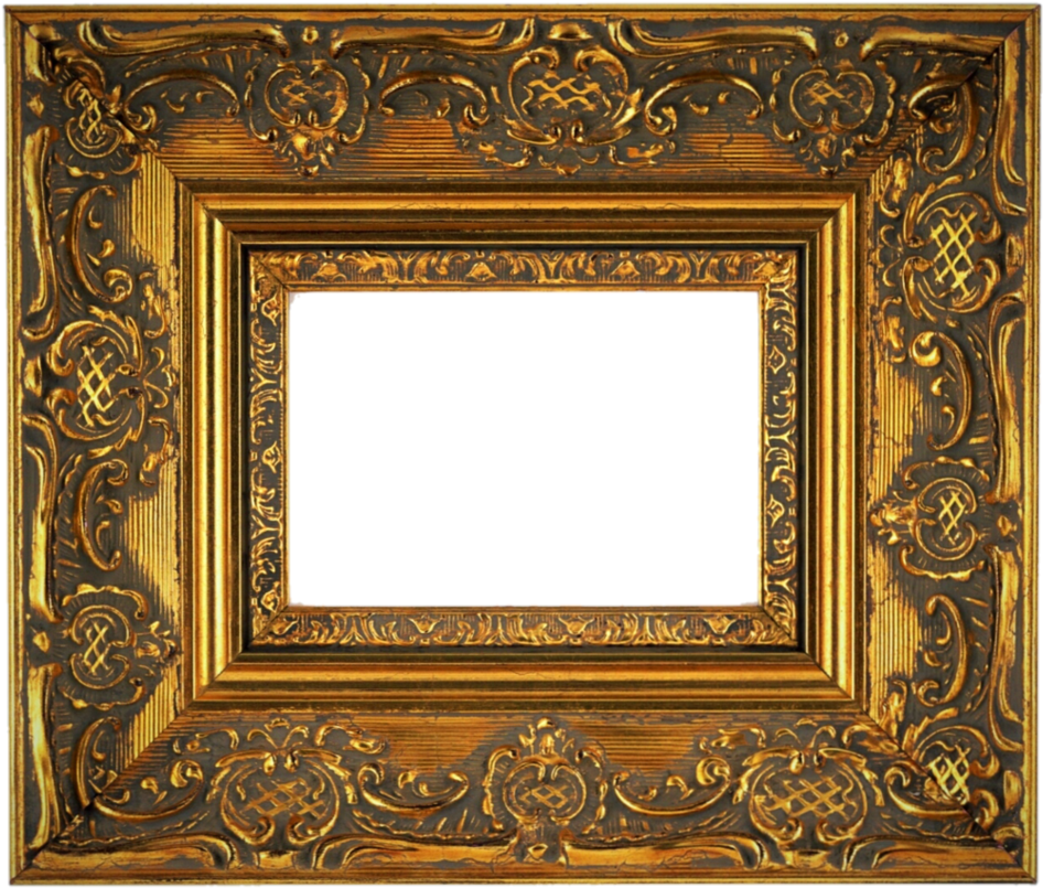 Ornate Golden Victorian Frame PNG image