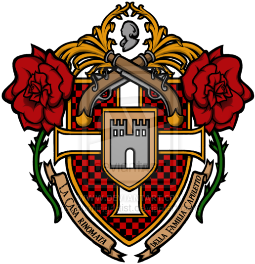 Ornate_ Heraldic_ Crest_with_ Red_ Roses PNG image