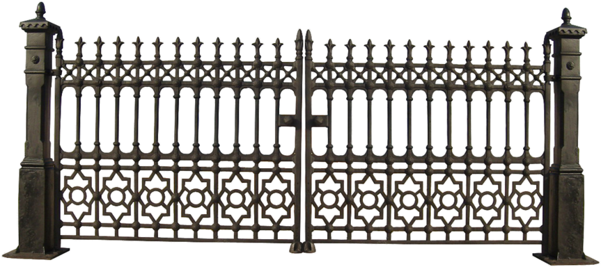 Ornate Iron Gate Design PNG image