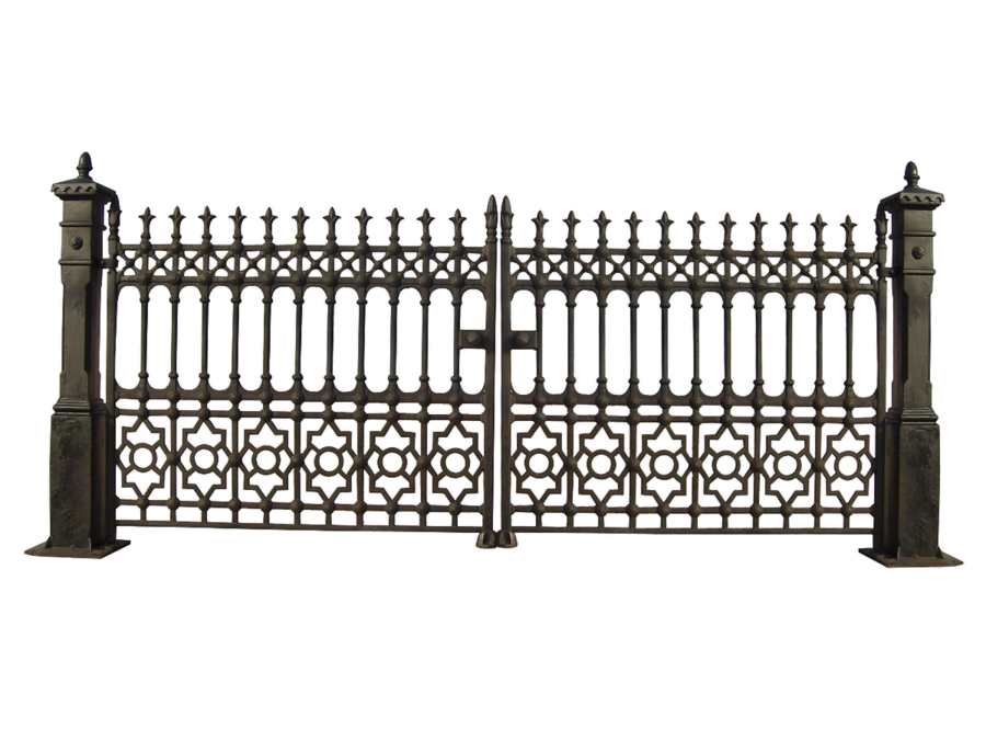 Ornate Iron Gate Design PNG image