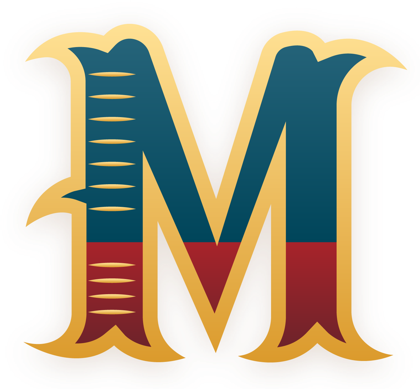 Ornate Letter M Design PNG image