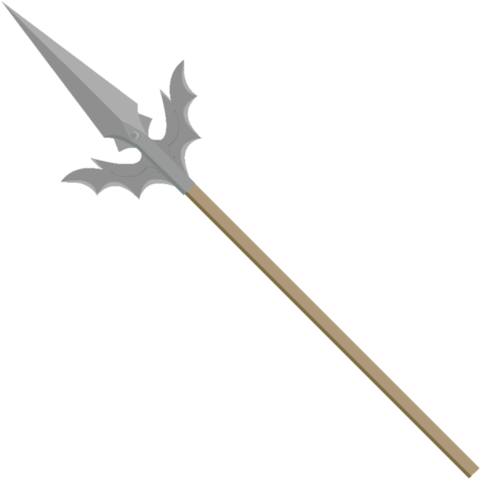 Ornate Medieval Spear Illustration PNG image