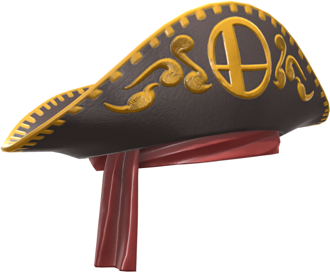 Ornate Pirate Hat3 D Render PNG image