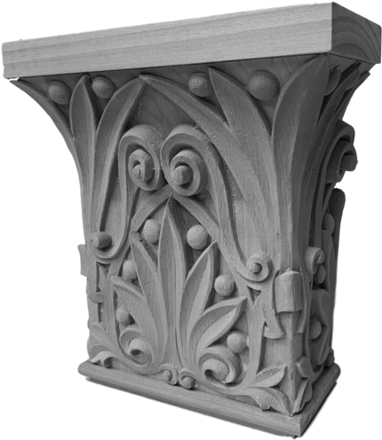 Ornate Plaster Corbel Design PNG image