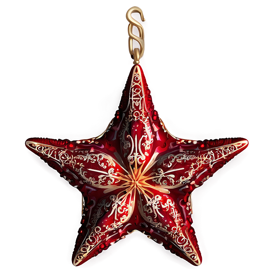 Ornate Red Star Png 65 PNG image