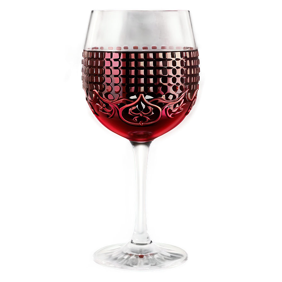 Ornate Red Wine Glass Png 06262024 PNG image