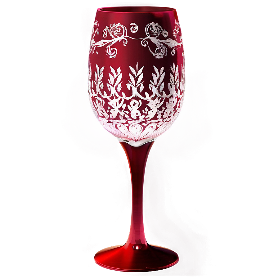 Ornate Red Wine Glass Png Eff PNG image