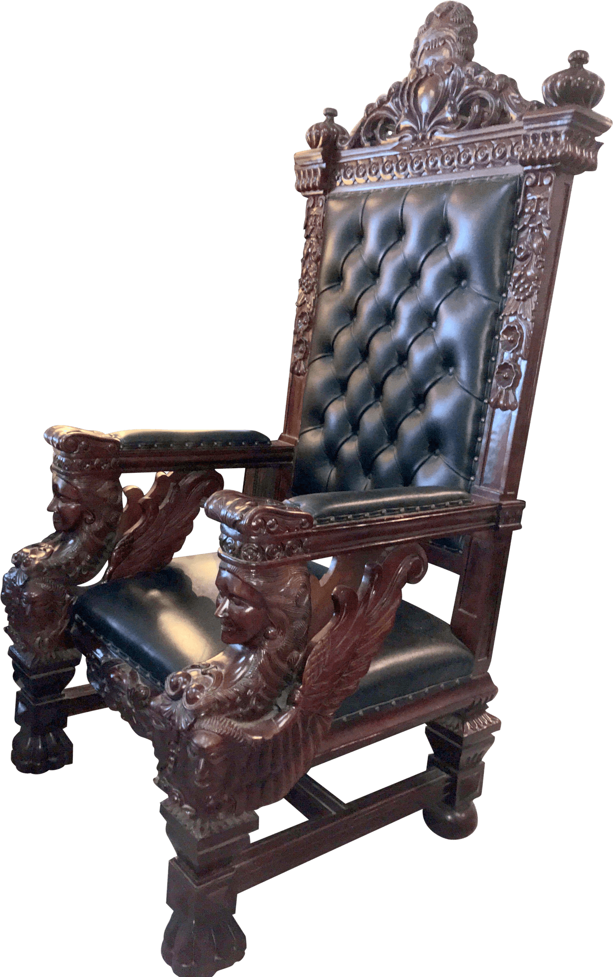 Ornate Throne Style Chair PNG image