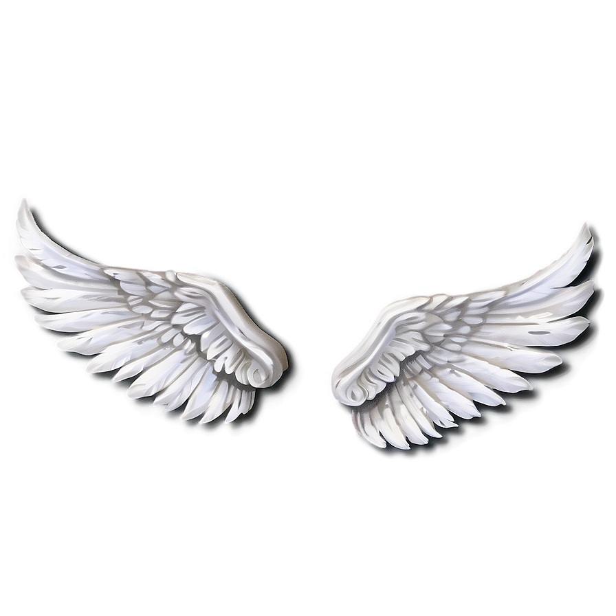 Ornate White Wings Png 27 PNG image