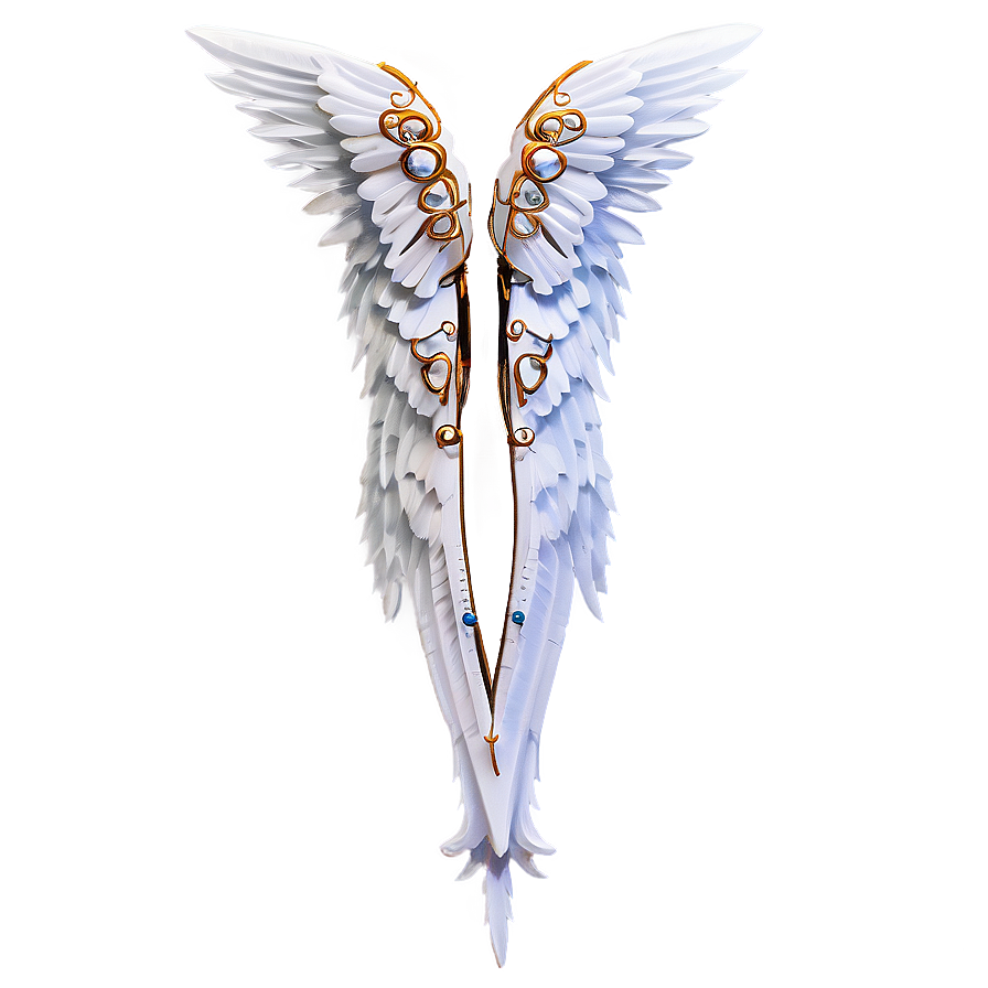 Ornate White Wings Png 31 PNG image