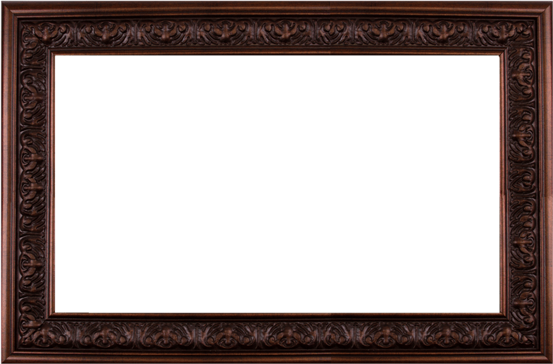 Ornate Wooden Frame Empty PNG image