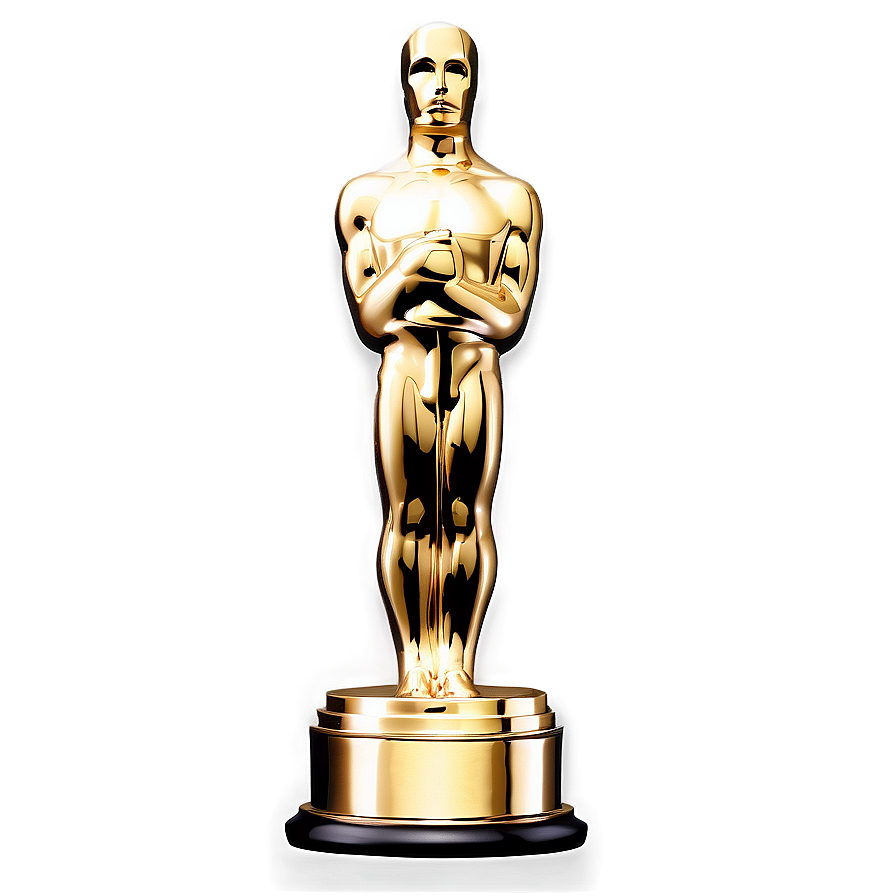 Oscar Statue In Gold Png Bih PNG image