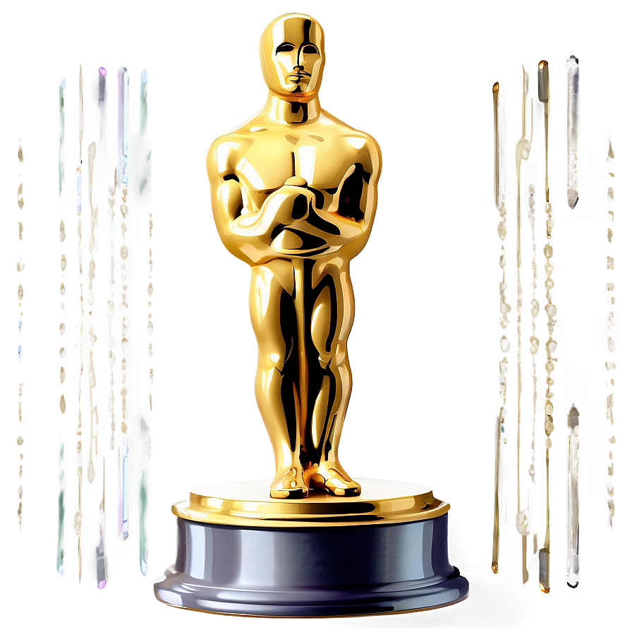 Oscar Statue With Curtain Png 46 PNG image