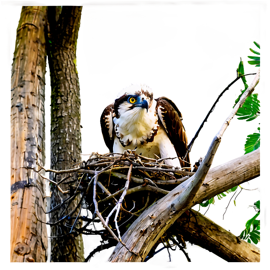 Osprey Family In Nest Png 06292024 PNG image