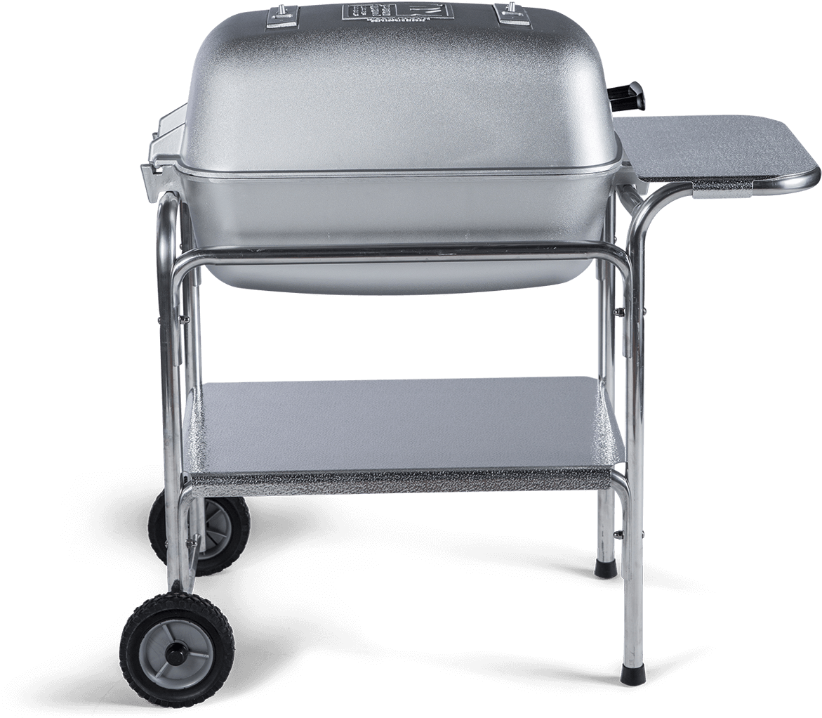 Outdoor Charcoal Grillwith Wheels PNG image