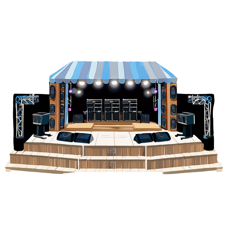 Outdoor Concert Stage View Png Qeo31 PNG image