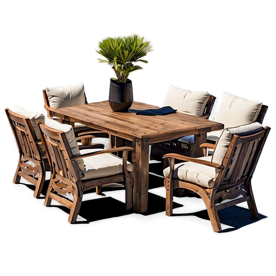 Outdoor Dining Table Set Png 28 PNG image